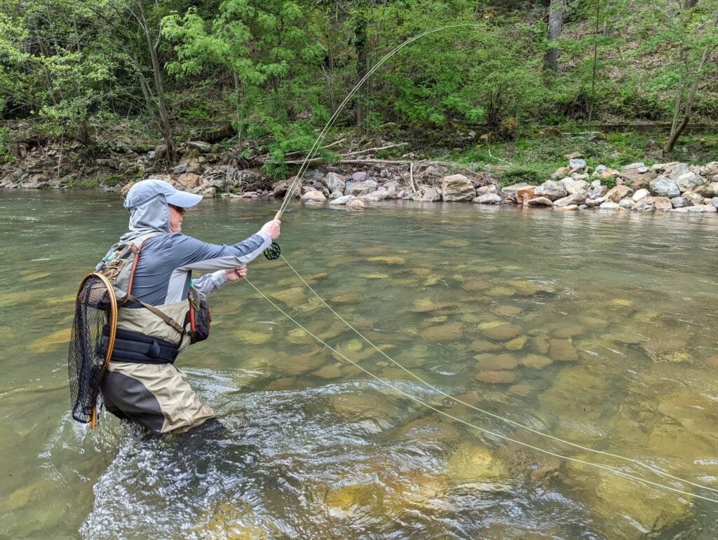 Fly fishing river irati
