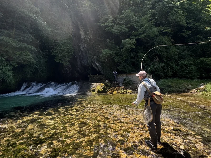bosnia-angler-fishing-waterfall